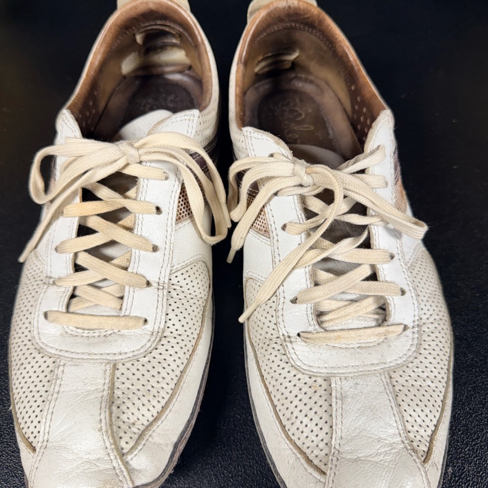 Cole Haan White and Tan Mens Sneakers